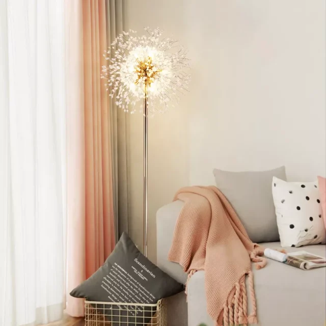 LED crystal floor lamp